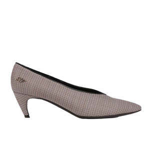 Roger Vivier Women's Houndstooth Flannel Pumps in Black Brown
